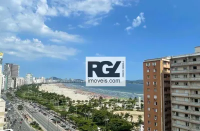 Apartamento frente mar com 3 dormitórios à venda, 122 m² por r$ 770.000 - josé menino - santos/sp