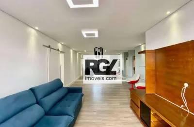 Apartamento com 3 dormitórios, 130 m² - venda por r$ 1.070.000,00 ou aluguel por r$ 7.200,00/mês - pompéia - santos/sp