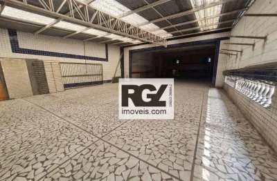 Galpão para alugar, 671 m² por r$ 15.000,00/mês - centro - santos/sp
