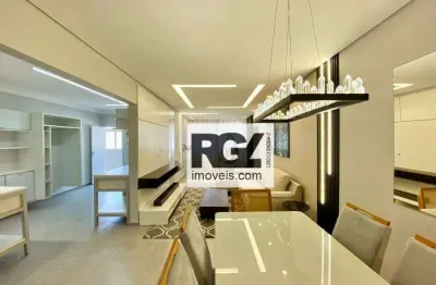 Apartamento com 2 dormitórios à venda, 125 m² por r$ 1.010.000,00 - pompéia - santos/sp