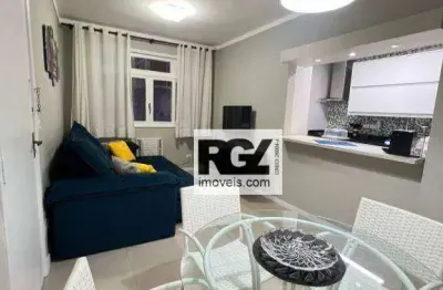 Apartamento com 3 dormitórios para alugar, 109 m² por r$ 4.650,00/mês - pompéia - santos/sp