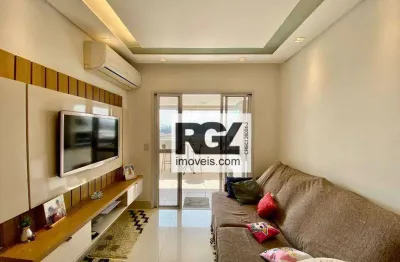 Apartamento com 2 dormitórios à venda, 82 m² por r$ 820.000,00 - ponta da praia - santos/sp