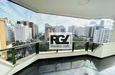 Apartamento com 4 suítes à venda, 455 m² por r$ 3.200.000 - embaré - santos/sp