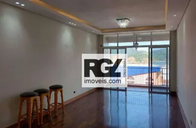 Apartamento com 3 dormitórios para alugar, 140 m² por r$ 6.500,00/mês - ponta da praia - santos/sp