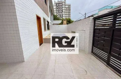 Sobrado novo, 03 dormitórios, área gourmet com piscina. vila belmiro, santos