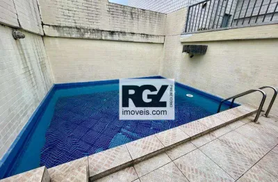 Cobertura com piscina, 3 dormitórios à venda, 309 m² por r$ 1.650.000 - ponta da praia - santos/sp