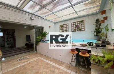 Casa com 4 dormitórios à venda, 270 m² por r$ 1.530.000,00 - embaré - santos/sp