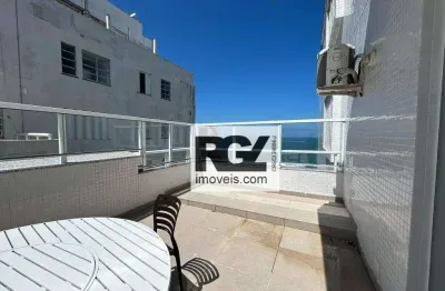 03 suítes impecáveis, 100m² de sacada com vista mar! praia das pitangueiras, guaruja