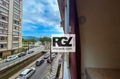Apartamento vista mar no embaré em santos no canal 5 - vista livre