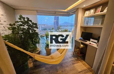 Cobertura com 4 dormitórios à venda, 217 m² por r$ 3.000.000,00 - ponta da praia - santos/sp