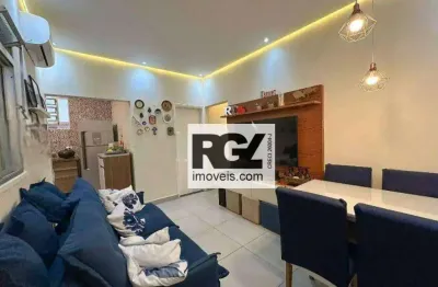 Apartamento com 2 dormitórios à venda, 63 m² por r$ 480.000,00 - boqueirão - santos/sp