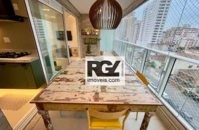 Apartamento com 3 dormitórios à venda, 120 m² por r$ 2.000.000,00 - ponta da praia - santos/sp