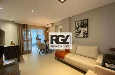 Apartamento com 2 dormitórios à venda, 77 m² por r$ 894.000,00 - boqueirão - santos/sp