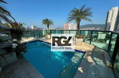 Cobertura com 6 dormitórios à venda, 600 m² por r$ 3.100.000,00 - ponta da praia - santos/sp