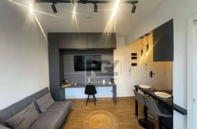 Kitnet com 1 porteira fechada à venda, 37 m² por r$ 375.000 - ponta da praia - santos/sp