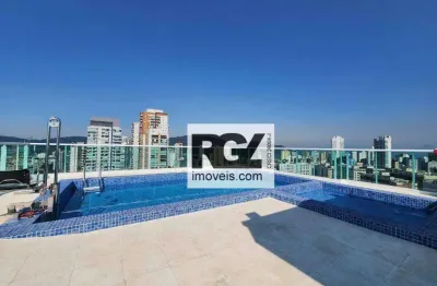 Apartamento novo com 1 dormitório à venda, 44 m² por r$ 561.000 - ponta da praia - santos/sp