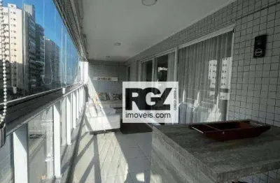 Apartamento de alto padrão com 3 dormitórios à venda, 160 m² por r$ 2.550.000 - aparecida - santos/sp