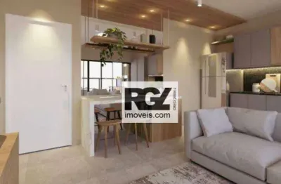 Apartamento com 1 dormitório à venda, 39 m² por r$ 385.000,00 - josé menino - santos/sp