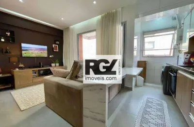 Apartamento com 1 dormitório à venda, 40 m² por r$ 750.000,00 - boqueirão - santos/sp