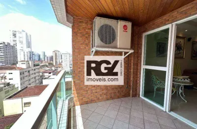 Apartamento com 2 dormitórios para alugar, 116 m² por r$ 7.900,00/mês - embaré - santos/sp