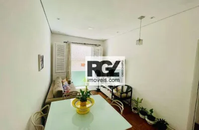 Apartamento com 2 dormitórios à venda, 80 m² por r$ 410.000,00 - boqueirão - santos/sp