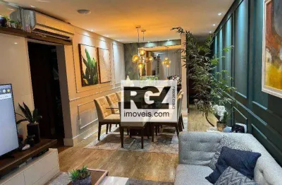 Apartamento com 2 dormitórios à venda, 92 m² por r$ 680.000,00 - marapé - santos/sp