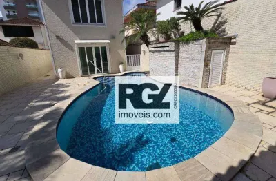 Sobrado com 4 dormitórios à venda, 315 m² por r$ 2.500.000,00 - campo grande - santos/sp