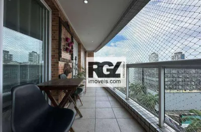 Apartamento com 2 dormitórios à venda, 97 m² por r$ 1.380.000,00 - gonzaga - santos/sp