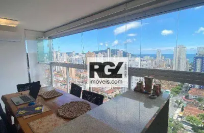 Apartamento com 4 dormitórios à venda, 132 m² por r$ 1.840.000,00 - embaré - santos/sp