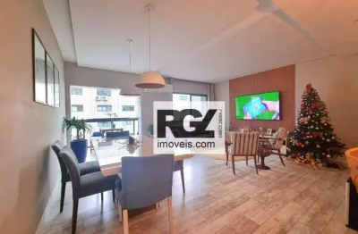 Apartamento com 3 dormitórios à venda, 147 m² por r$ 1.800.000,00 - boqueirão - santos/sp