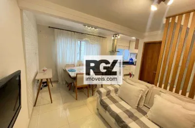 Apartamento triplex com 2 dormitórios à venda, 100 m² por r$ 500.000,00 - estuário - santos/sp
