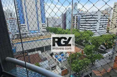 Apartamento com 4 dormitórios para alugar, 202 m² por r$ 9.700,00/mês - pompéia - santos/sp
