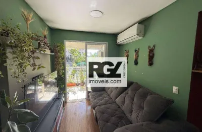 Apartamento com 2 dormitórios à venda, 70 m² por r$ 435.000,00 - vila matias - santos/sp