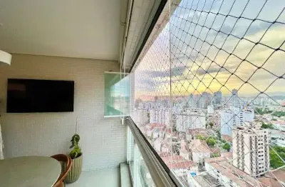 Apartamento à venda, 77 m² por r$ 1.250.000,00 - ponta da praia - santos/sp