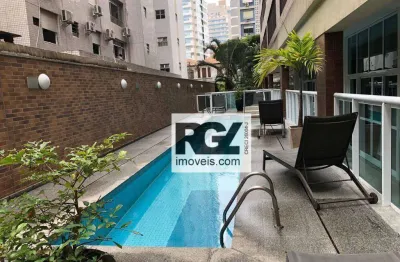Apartamento com 1 dormitório à venda, 52 m² por r$ 600.000,00 - gonzaga - santos/sp