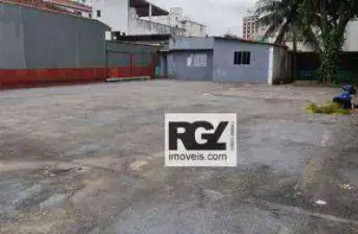 Terreno para alugar, 480 m² por r$ 8.000,00/mês - aparecida - santos/sp