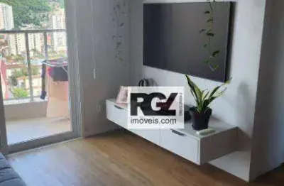 Apartamento com 1 dormitório à venda, 44 m² por r$ 636.000,00 - campo grande - santos/sp