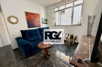 Apartamento com 1 dormitório à venda, 54 m² por r$ 380.000,00 - ponta da praia - santos/sp