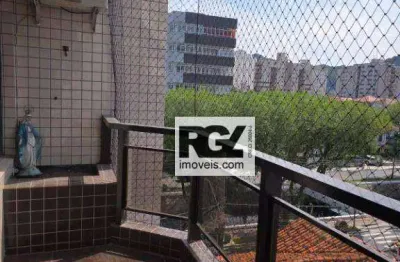 Apartamento com 3 dormitórios à venda, 140 m² por r$ 810.000,00 - marapé - santos/sp
