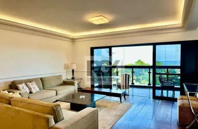 Apartamento com 3 dormitórios para alugar, 251 m² por r$ 17.415/mês - josé menino - santos/sp