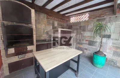 Casa com 4 dormitórios para alugar, 200 m² por r$ 15.670,00/mês - gonzaga - santos/sp