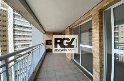 Apartamento com 3 dormitórios para alugar, 130 m² por r$ 8.000,00/mês - gonzaga - santos/sp