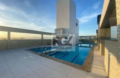 Apartamento com 3 dormitórios para alugar, 100 m² por r$ 5.000,00/mês - aparecida - santos/sp