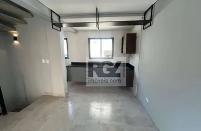Village com 2 dormitórios para alugar, 116 m² por r$ 5.000,00/mês - marapé - santos/sp