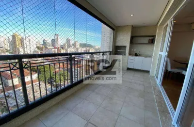 Apartamento com 3 dormitórios para alugar, 150 m² por r$ 13.000,00/mês - embaré - santos/sp
