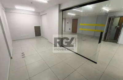 Sala para alugar, 53 m² por r$ 3.500,00/mês - marapé - santos/sp