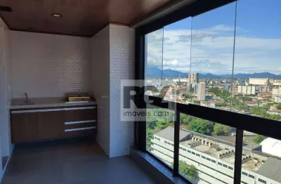 Apartamento com 1 dormitório para alugar, 83 m² por r$ 5.200,00/mês - boqueirão - santos/sp