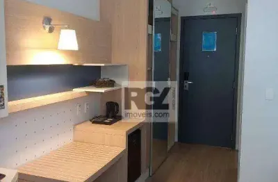 Apartamento com 1 dormitório à venda, 25 m² por r$ 350.000,00 - gonzaga - santos/sp
