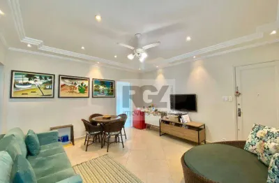 Apartamento quadra do mar com 2 quartos à venda, 86 m² por r$ 445.000 - aparecida - santos/sa