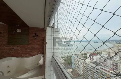 Apartamento com 3 dormitórios à venda, 137 m² por r$ 2.600.000,00 - embaré - santos/sp